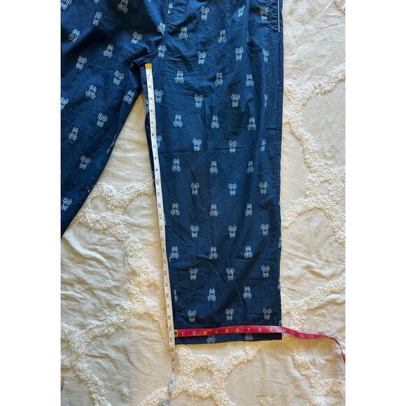 Psycho Bunny Men’s Lounge Pants Sz. Large Navy/LightBlue Logo - Picture 2 of 9